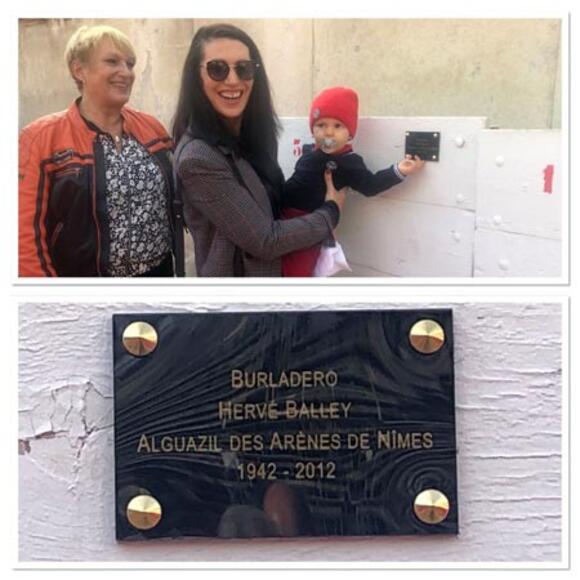 SOUVENIR : UNE PLAQUE EN HOMMAGE À L’ANCIEN ALGUAZIL DES ARÈNES